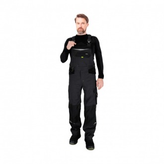 LH-TAURUS-B czarne ogrodniczki drelichowe wzm. kolana LH-TAURUS-B czarne ogrodniczki drelichowe wzm. kolana