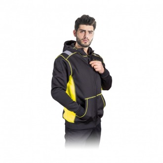 LH-TROTTEL czarno-żólta męska bluza z odblaskami LH-TROTTEL czarno-żólta męska bluza z odblaskami