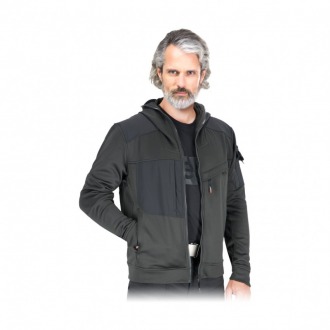 REIS STUNT czarna męska bluza z kapturem REIS STUNT czarna męska bluza z kapturem