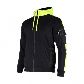 Stalco Mechanick rozpinana bluza wzmacniana z odblaskami i kapturem Stalco Mechanick rozpinana bluza wzmacniana z odblaskami i kapturem