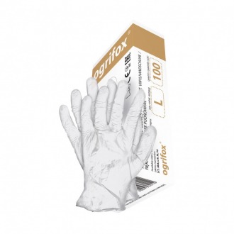 OGRIFOX OX.12.358 VIN winylowe rękawiczki białe OGRIFOX OX.12.358 VIN winylowe rękawiczki białe